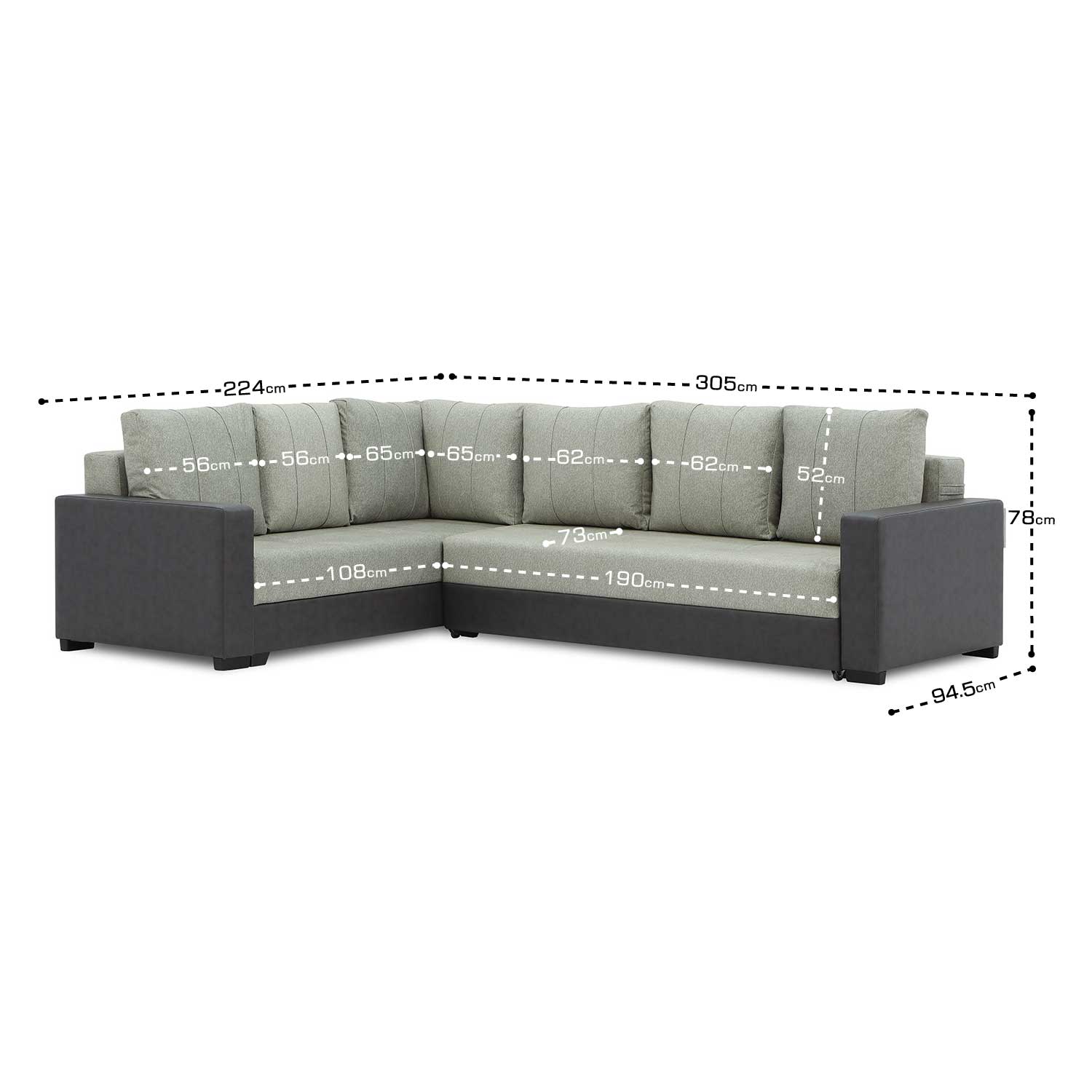 დივანი HOBEL CORNER ERICA GREY 8410/ LIGHT GREY MOCASSI 2141 L (6)