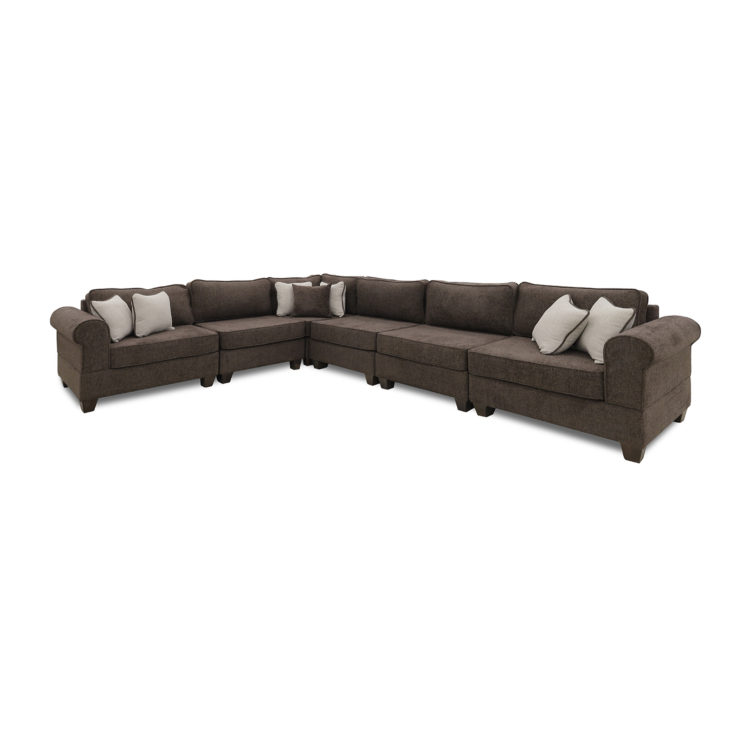 sofa HOBEL CORNER EVA BROWN BEATTO 1005/ CREAM INFINITY 103 (6)