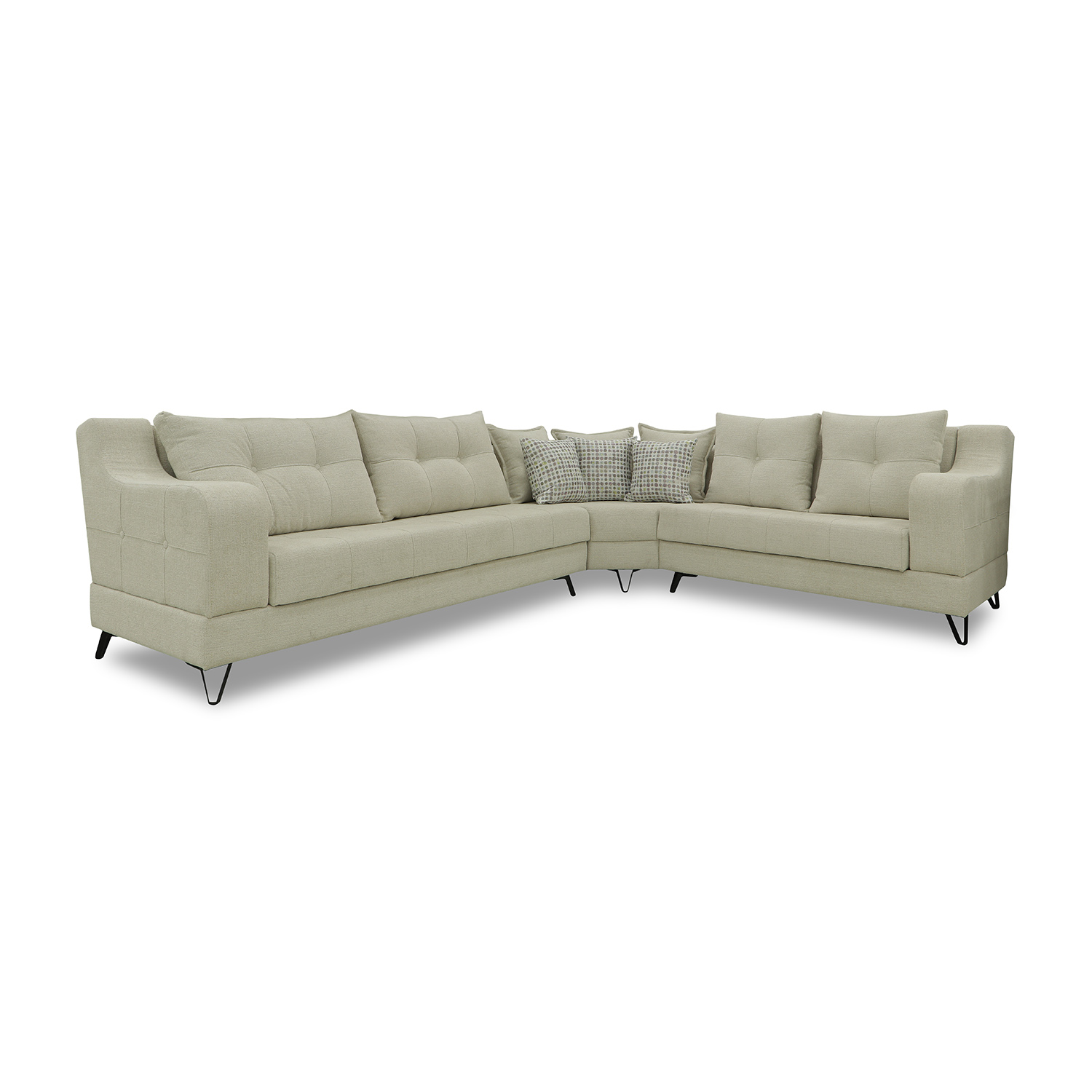 sofa HOBEL CORNER NEW YORK BLACK KAX-0432-0125 CREAM BEATTO 1065/ LAMENIA 1016 R (4)