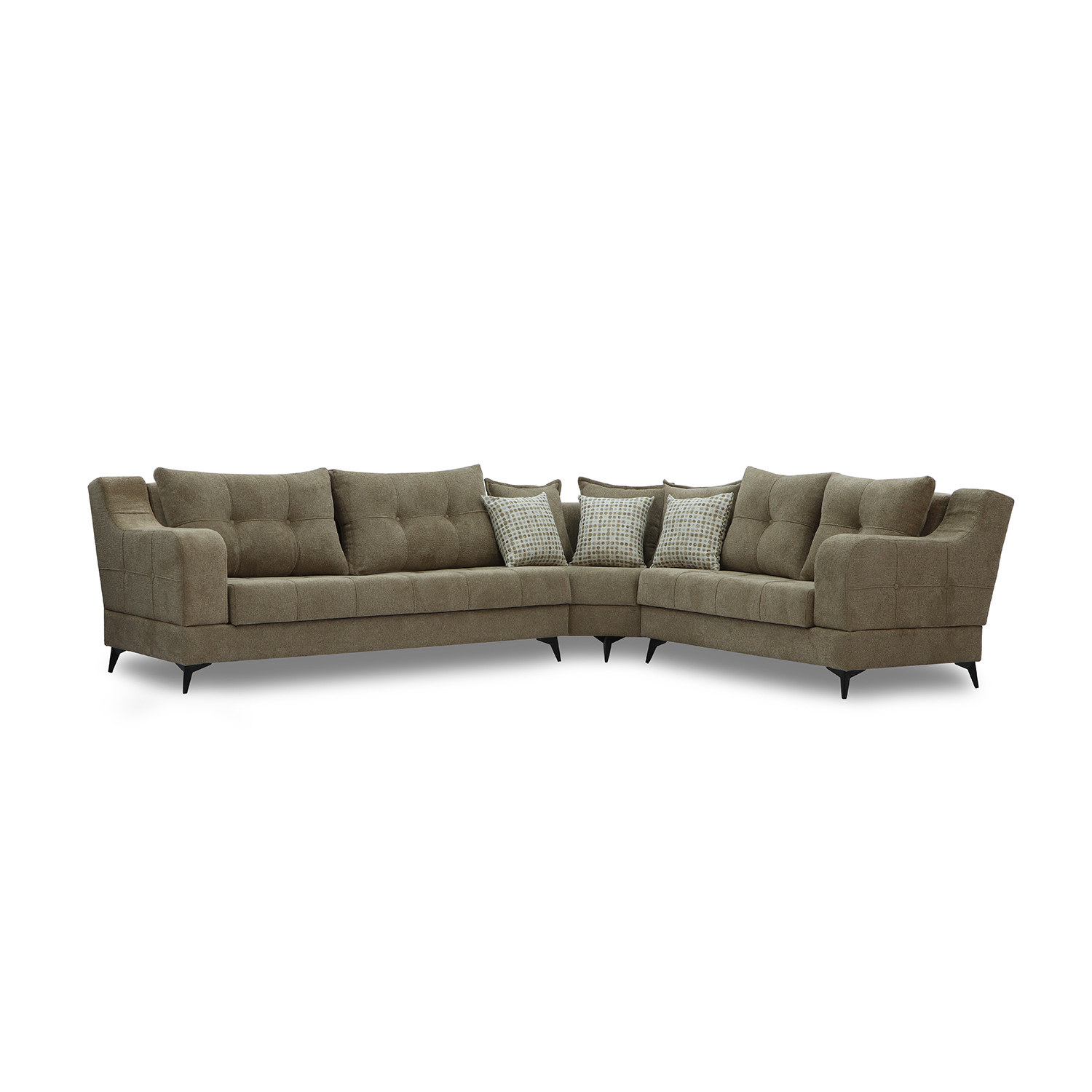 sofa HOBEL CORNER NEW YORK BROWN BEATTO 1015/ LAMENIA 1016 R (4)