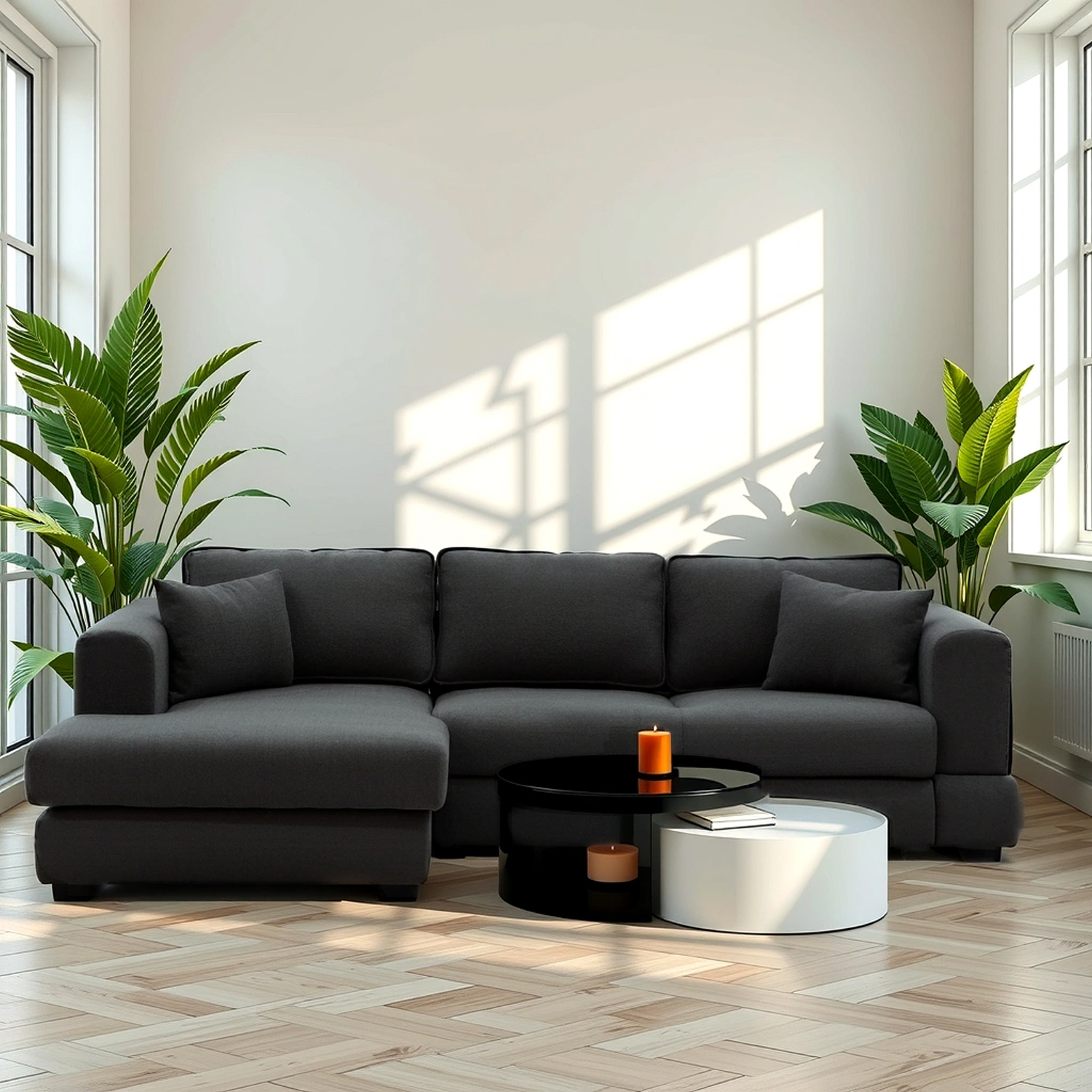 დივანი HOBEL CORNER SIDNEY PLUS DARK GREY BUKLE 15 L (3)
