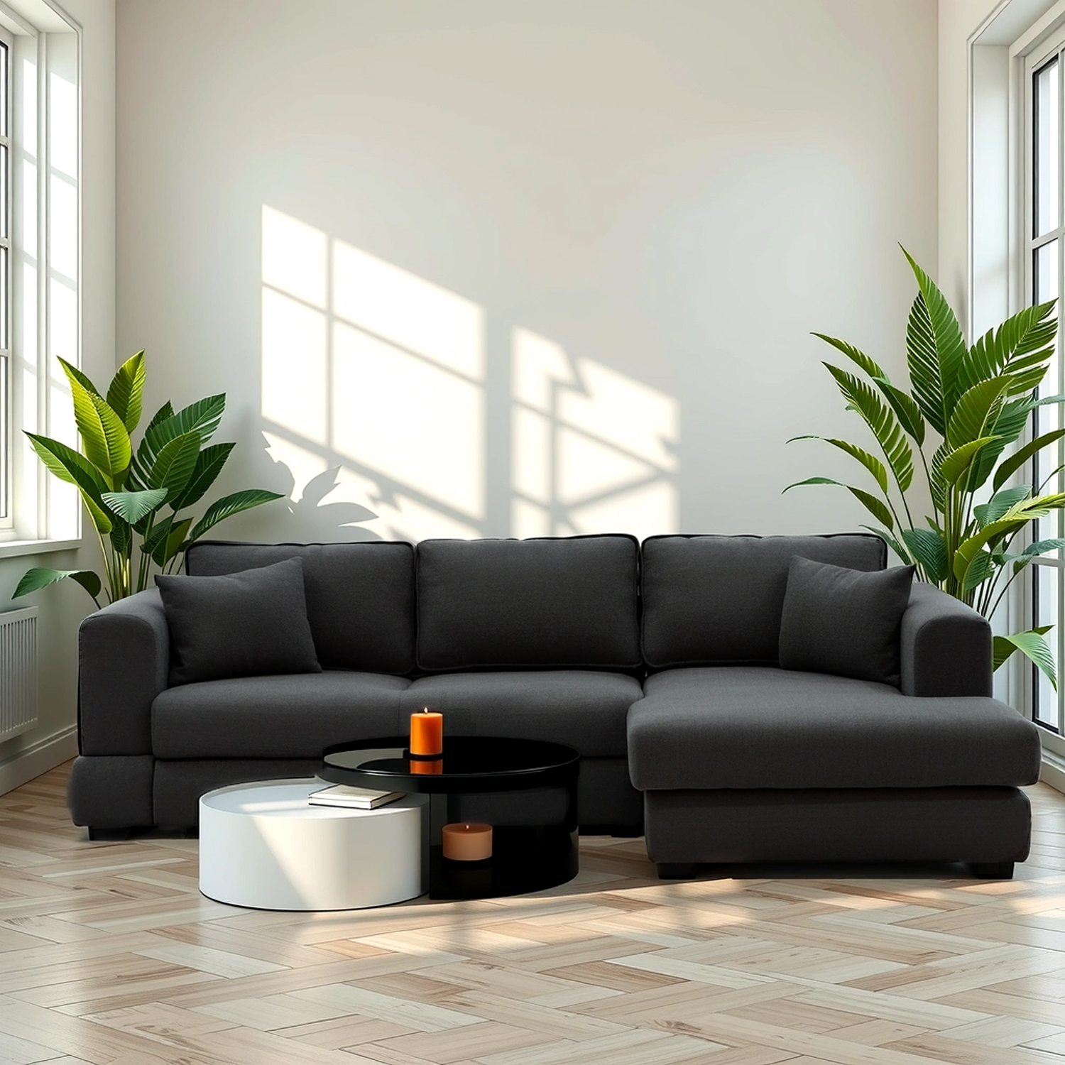 დივანი HOBEL CORNER SIDNEY PLUS DARK GREY BUKLE 15 R (3)