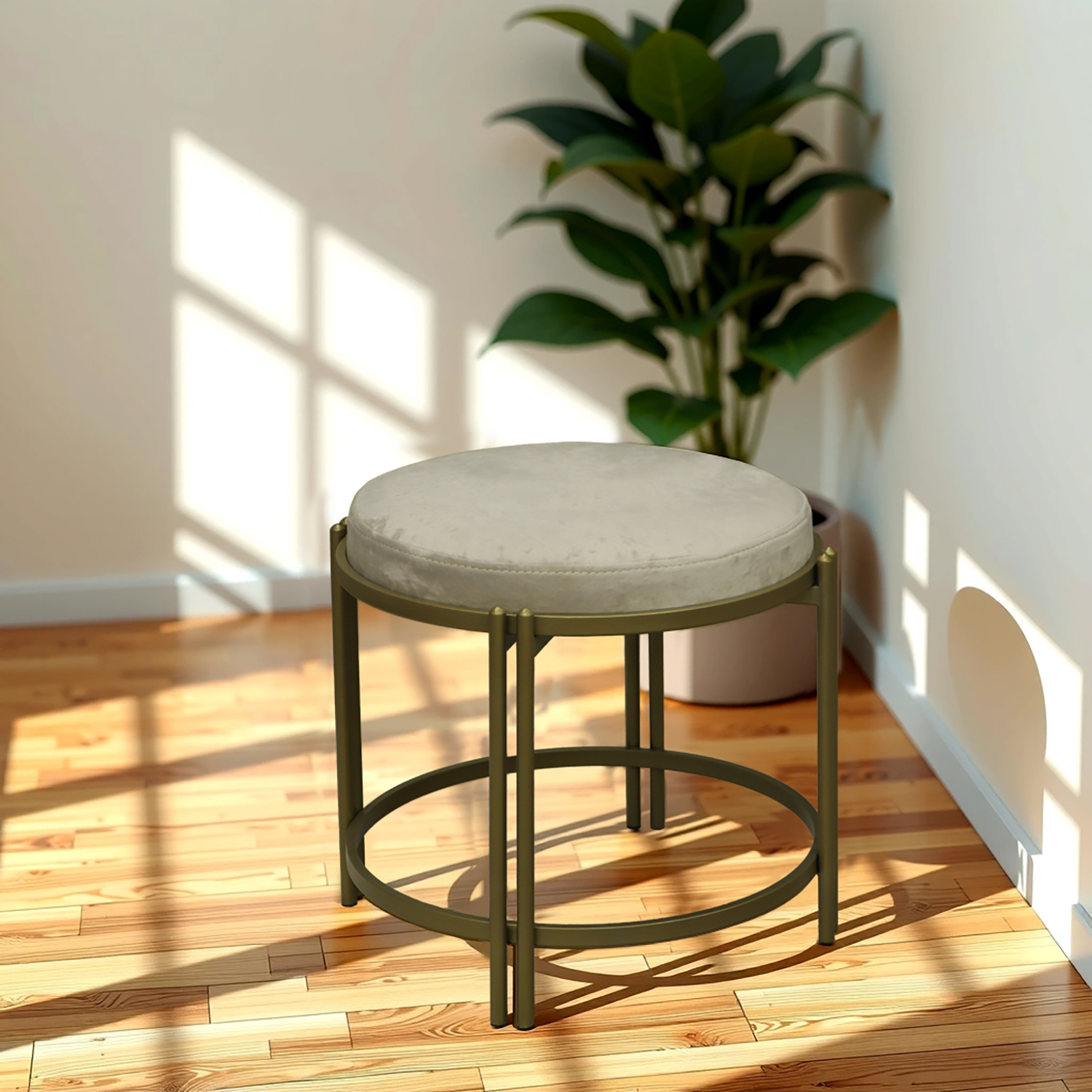 ტაბურეტი და პუფი HOBEL BENCH-02 METAL GOLD/MONACO 02 (1)