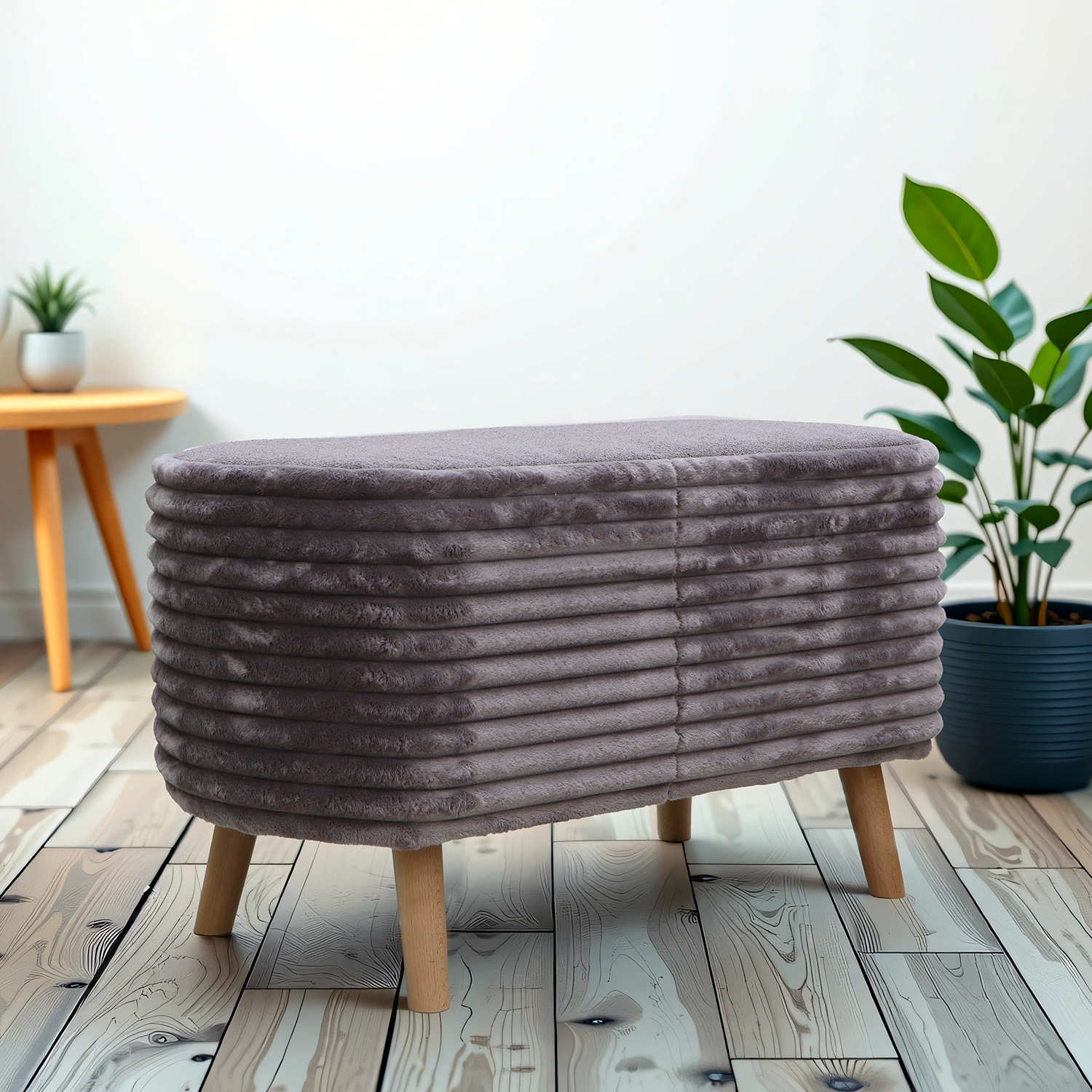 ტაბურეტი და პუფი HOBEL SONYA BIG MEGA TAUPE/GREY BUK 7 (1)