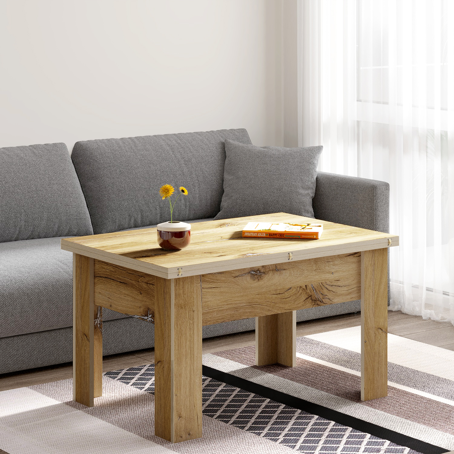 ტრანსფორმერი მაგიდა HOBEL E-60X90X120 BS 392 (1)