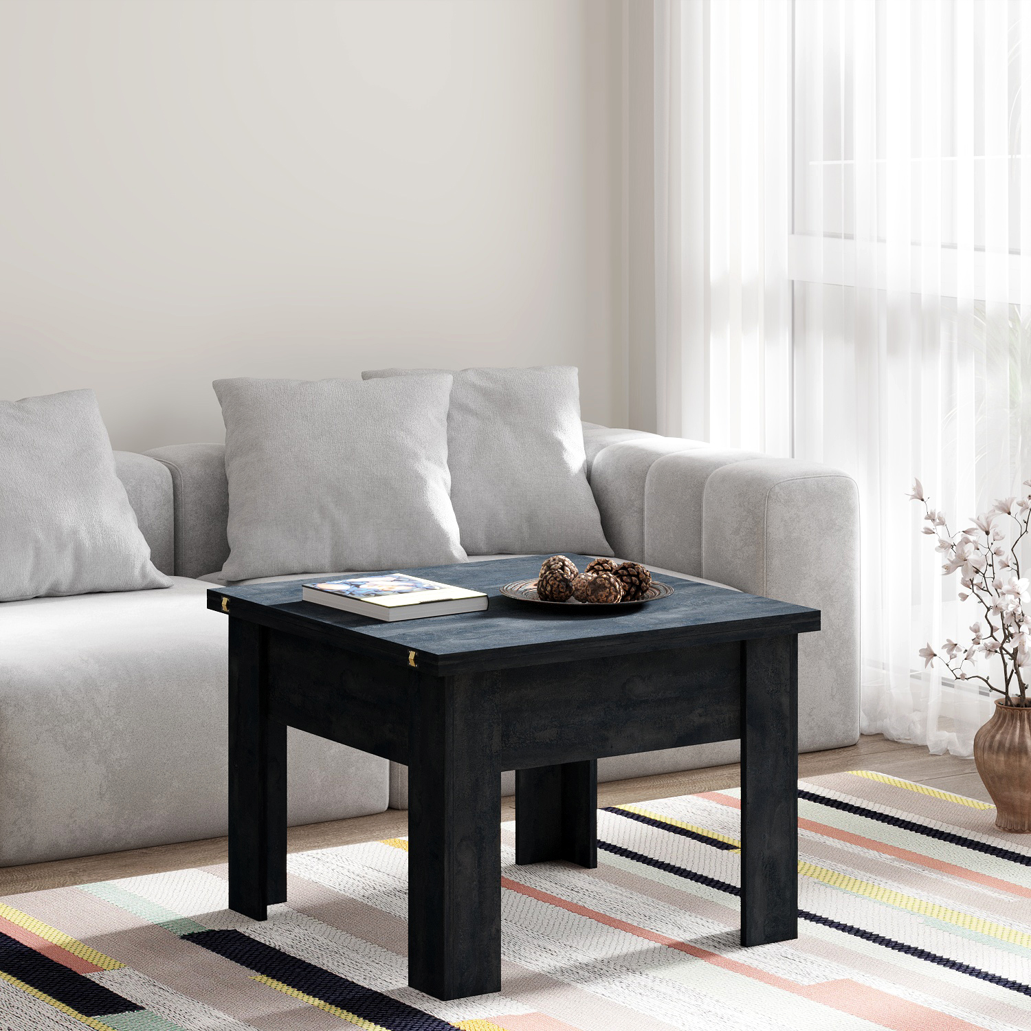 ტრანსფორმერი მაგიდა HOBEL E-70X70X140 K353 (1)