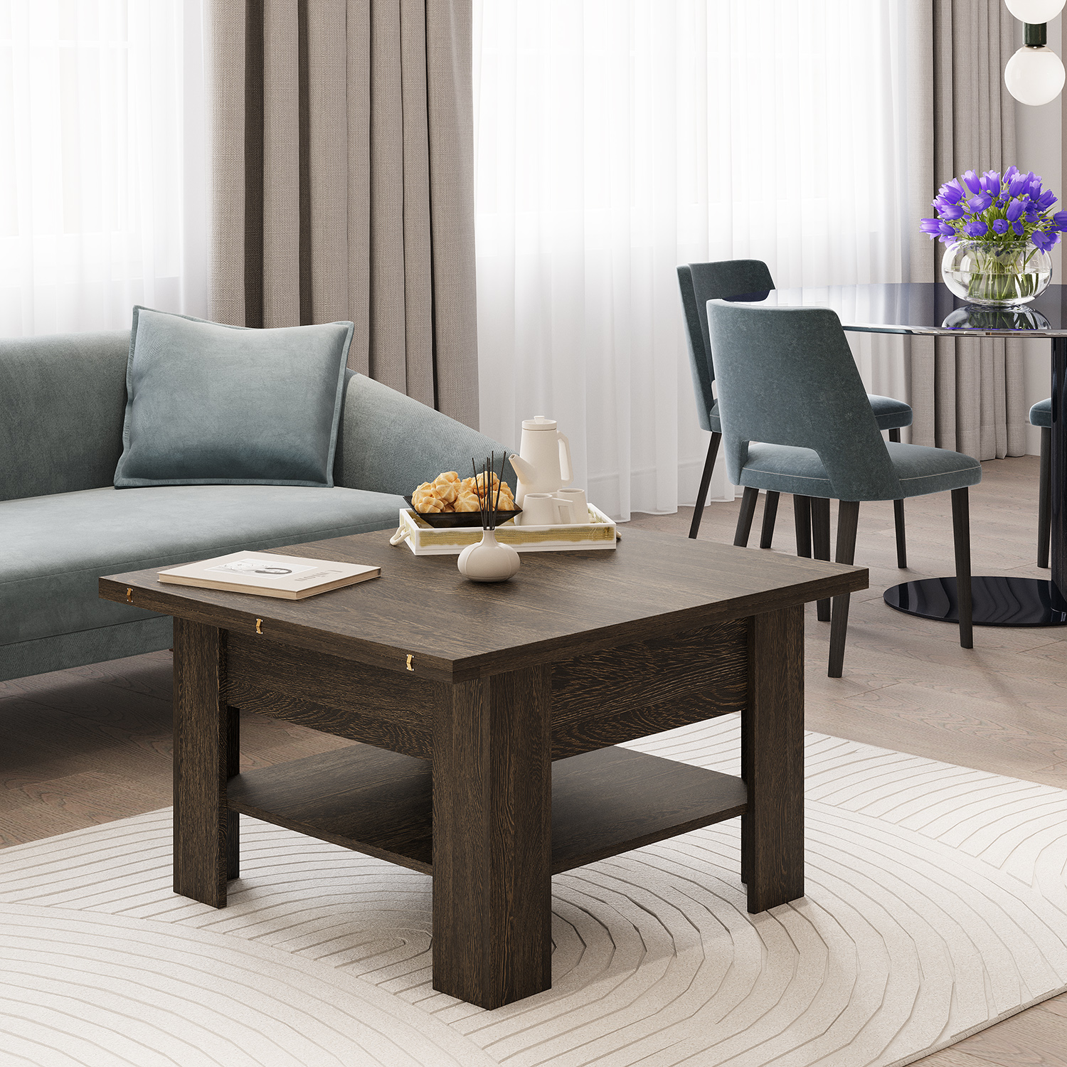 ტრანსფორმერი მაგიდა HOBEL E-80X90X180 7648 (1)