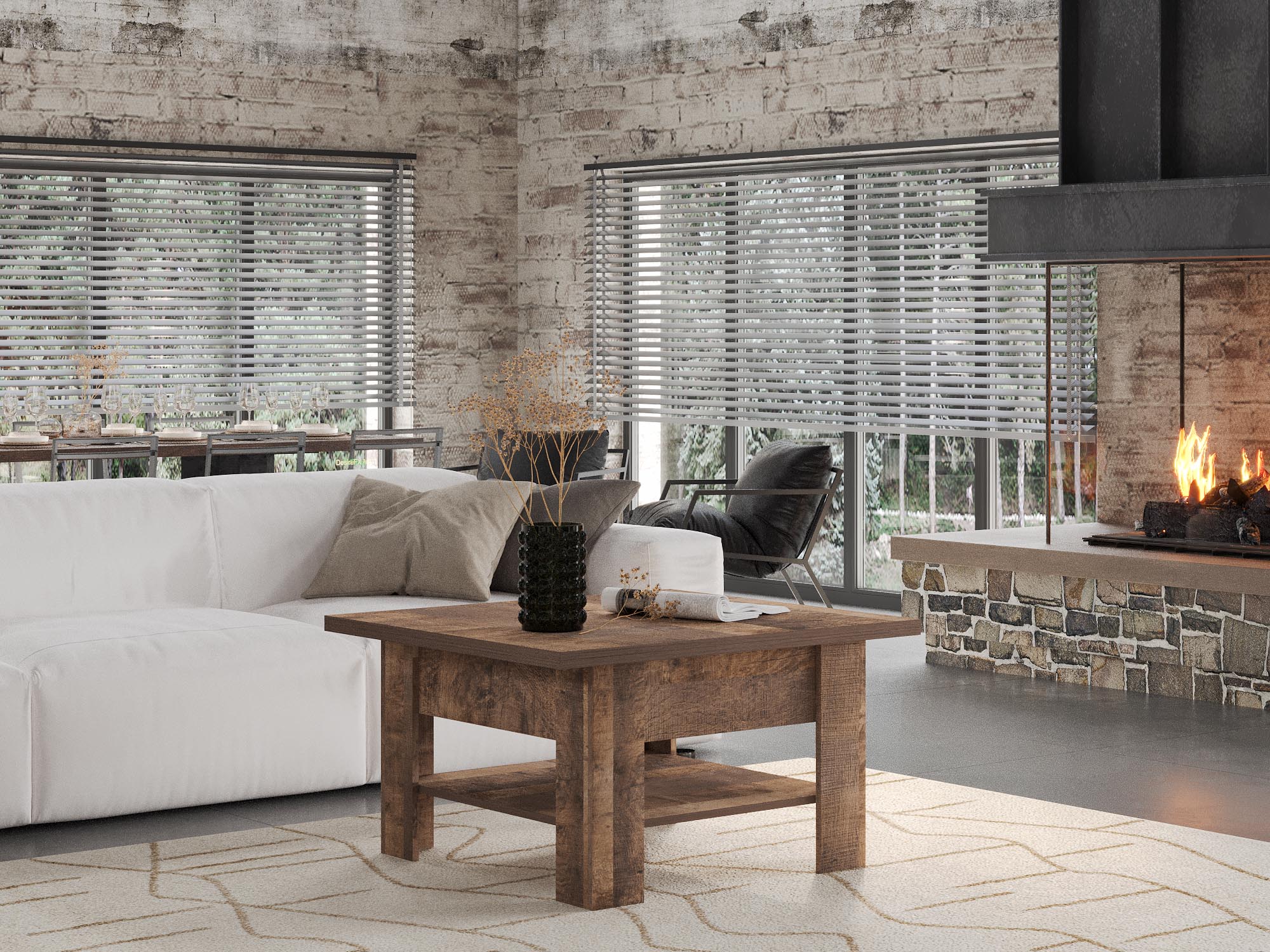 ტრანსფორმერი მაგიდა HOBEL E-80X90X180 K354 (1)