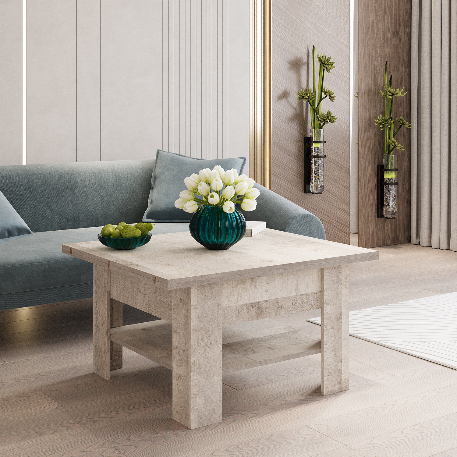 ტრანსფორმერი მაგიდა HOBEL E-80X90X180 K355 (1)
