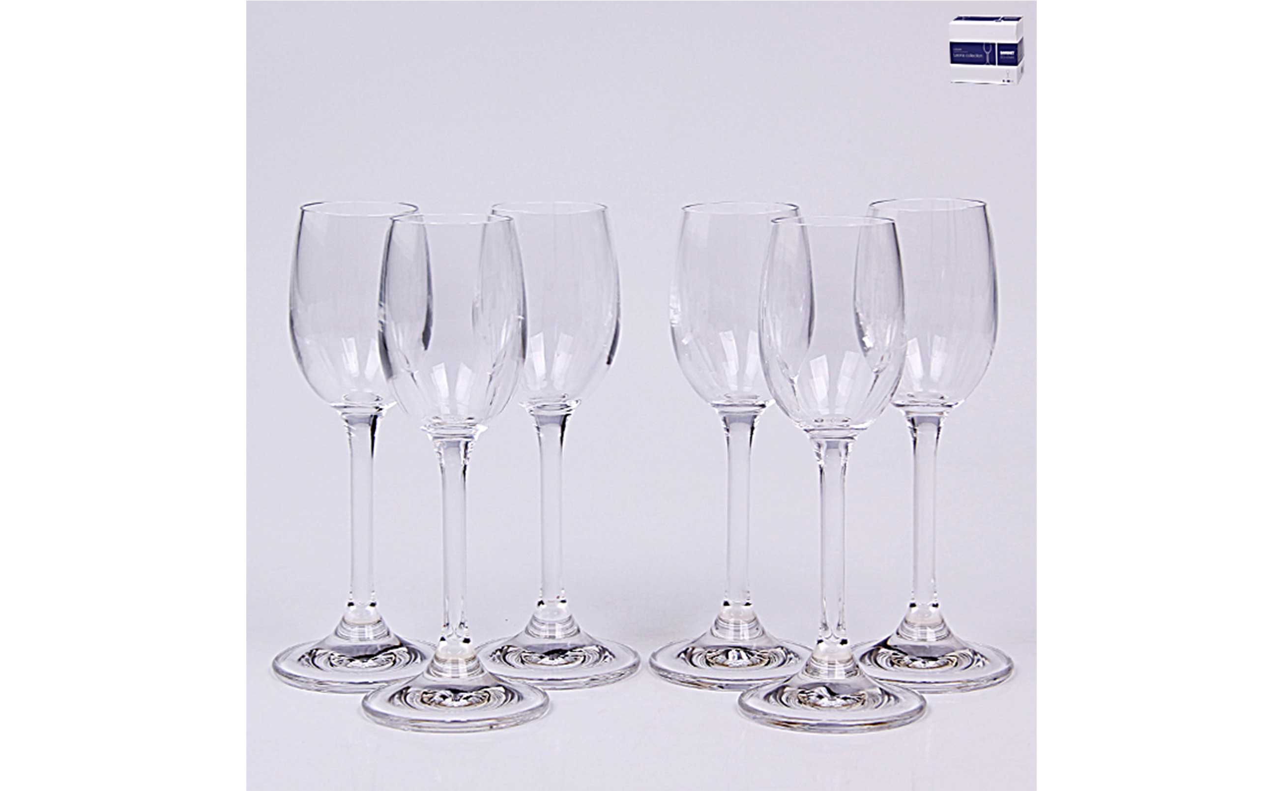 ჭიქის ნაკრები BANQUET 02B4G006060 LEONA CRYSTAL 60ML