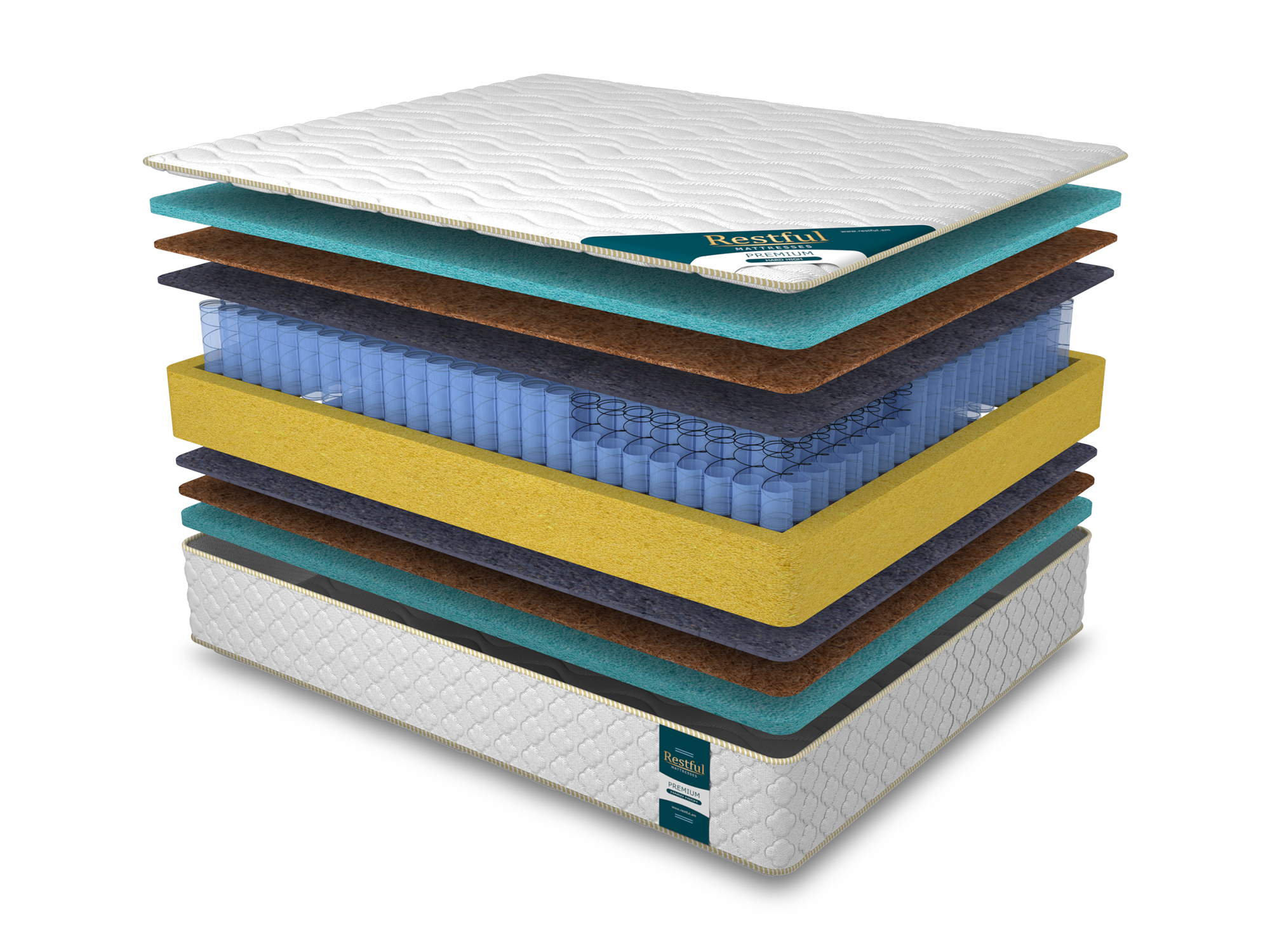 ჯიბის მატრასი RESTFUL PREMIUM HARD HIGH 130X190